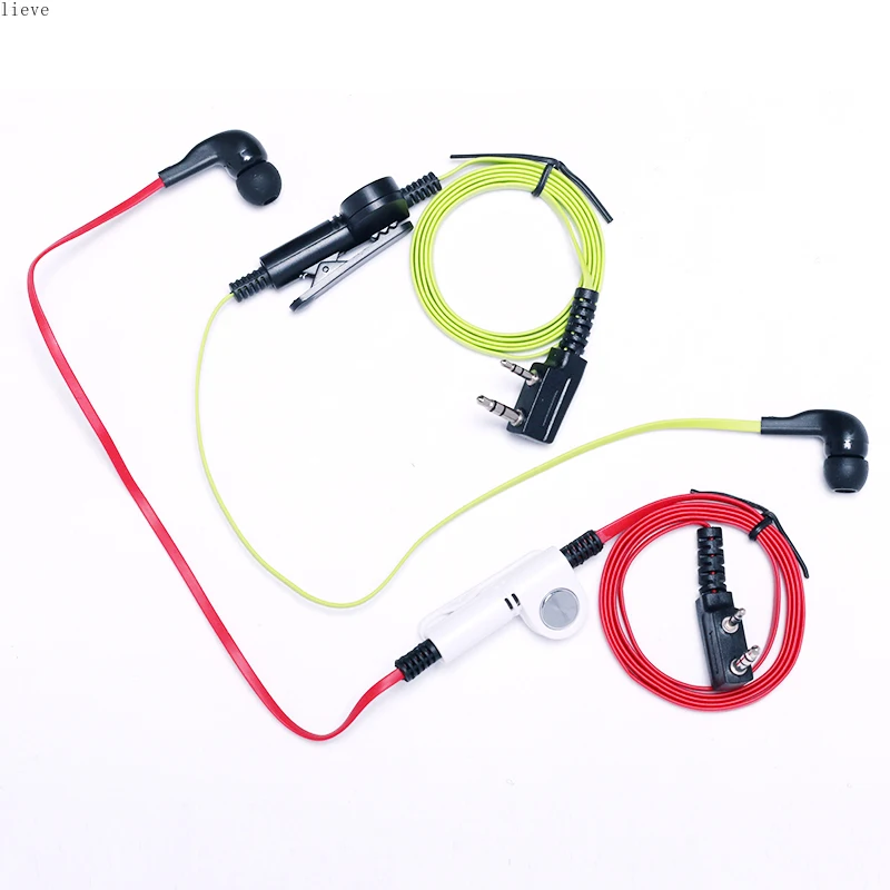 

2021 Hot 2 Pin Noodle Style Earbud Headphone K Plug Earpiece Headset For Baofeng Uv-5R Bf-888S Uv5R Two Way Radio Dropshipping