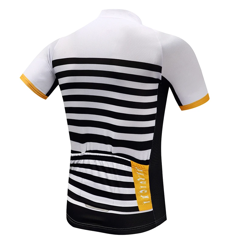 Унисекс летние велосипедные майки в черную полоску дышащие быстросохнущие с