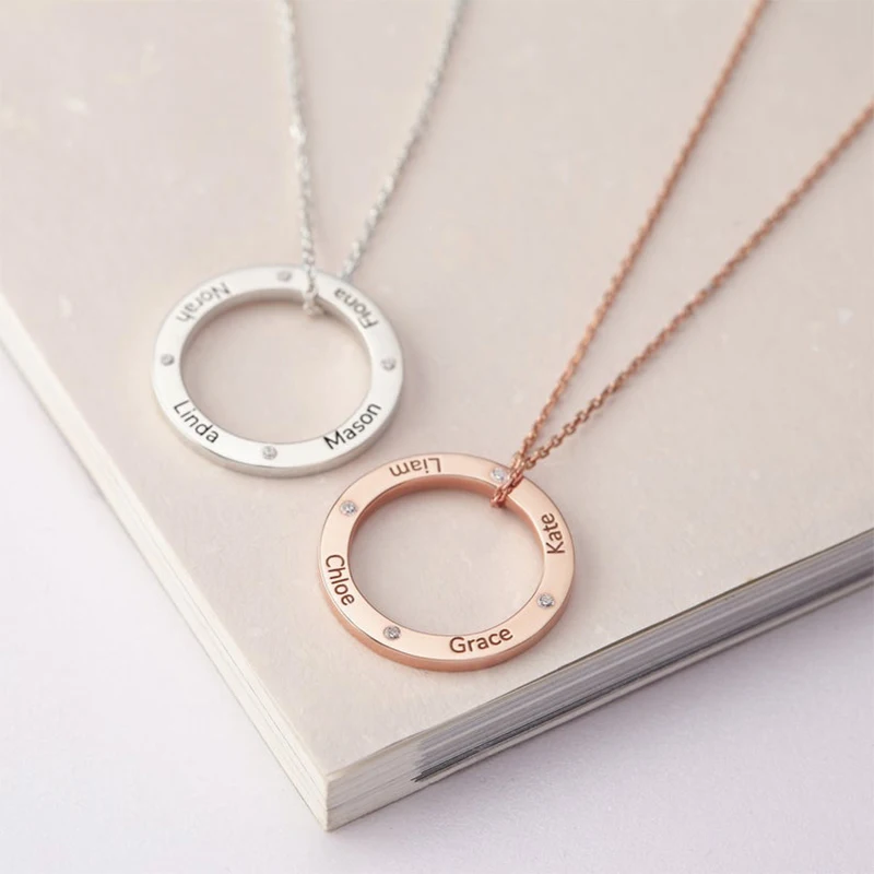 Женское Ожерелье с именем матери длинное ожерелье круглым или золотым