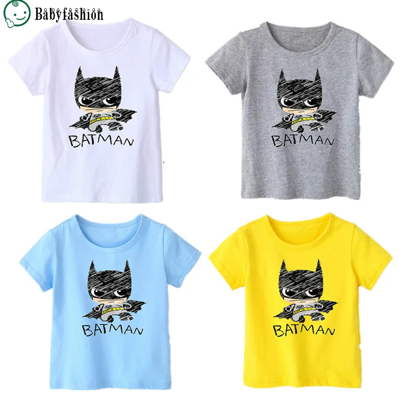 Модные футболки для девочек и мальчиков летние хлопковые топы с коротким рукавом