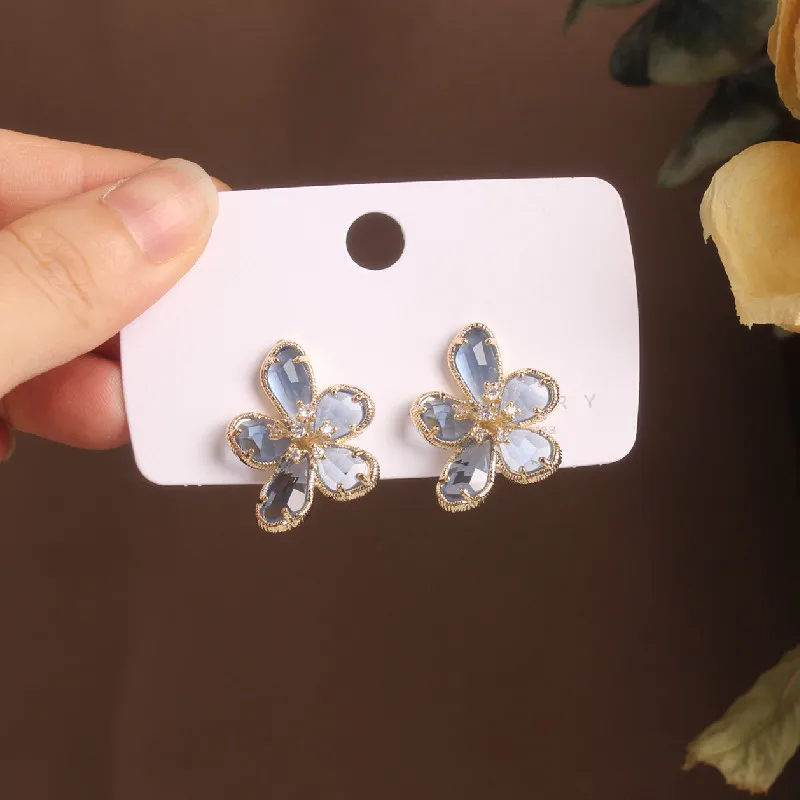 2020 корейский новый дизайн модные ювелирные изделия Изысканная медь инкрустация