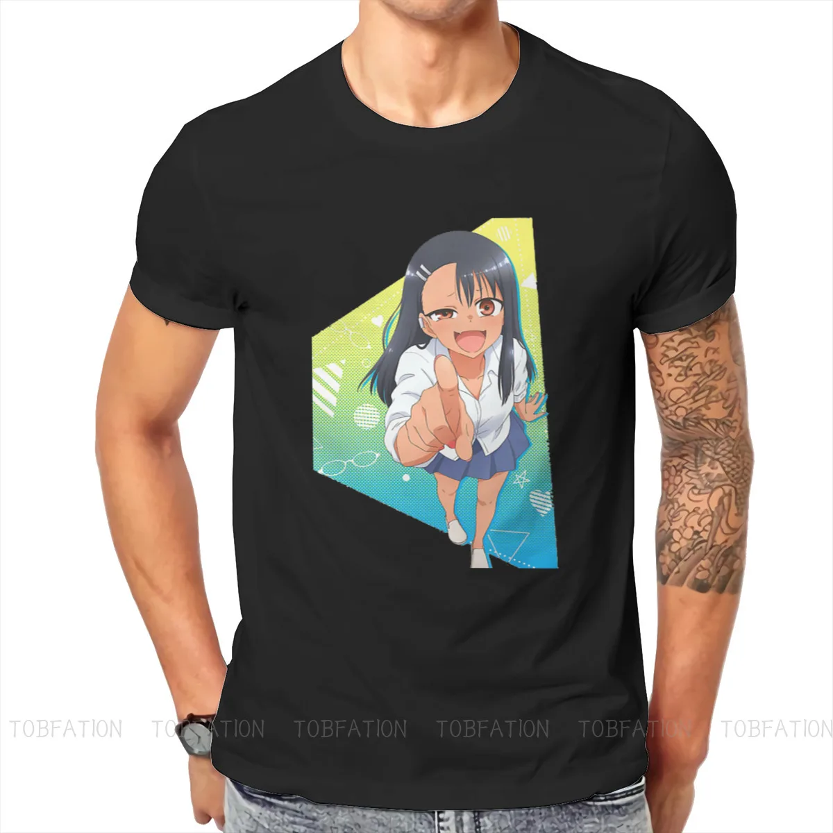 

Футболка с надписью Don't Toy with Me, Miss Nagatoro Point, Классическая Летняя футболка с графическим рисунком, большие хлопковые мужские футболки в стиле ...