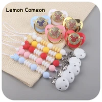 newborn baby pacifier clips cute animal styling silicone infant pacifier holder baby nibbler nipple dummy orthodontic soother