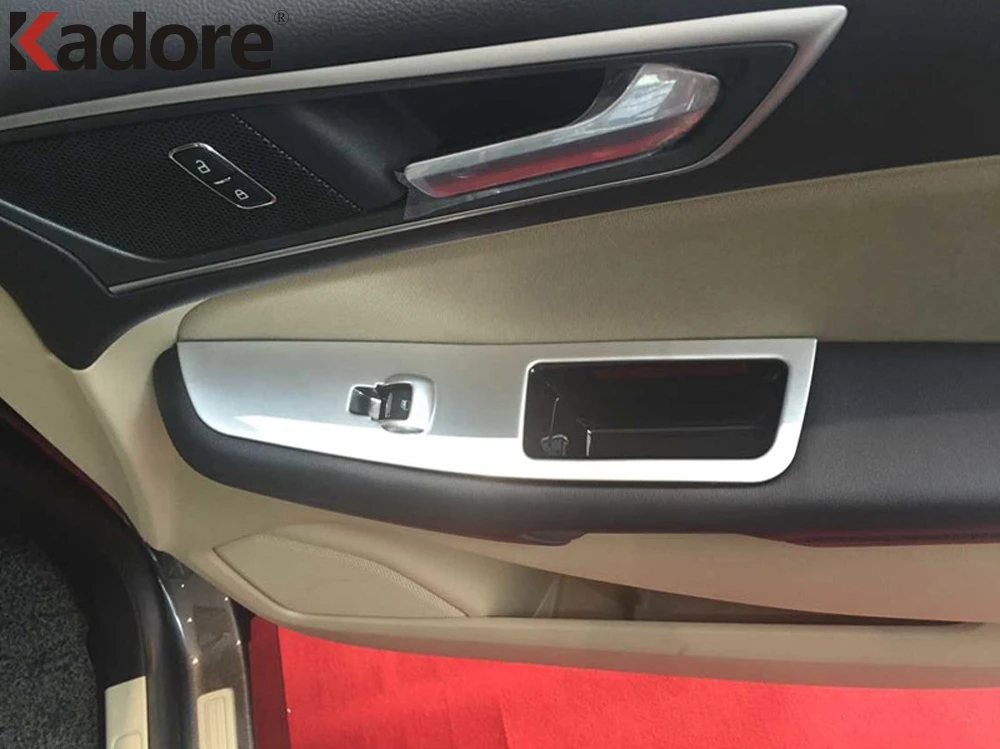 Для Ford Edge 2015 2016 2017 ABS матовая Автомобильная Внутренняя дверь подлокотник панель