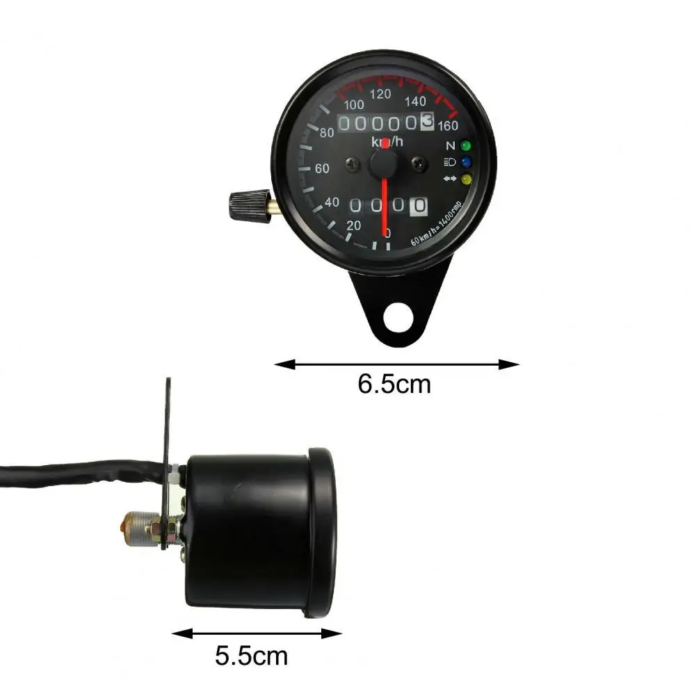 Скорость ometer округлые 12V двойной счетчик мотоцикла одометр спидометр для детей
