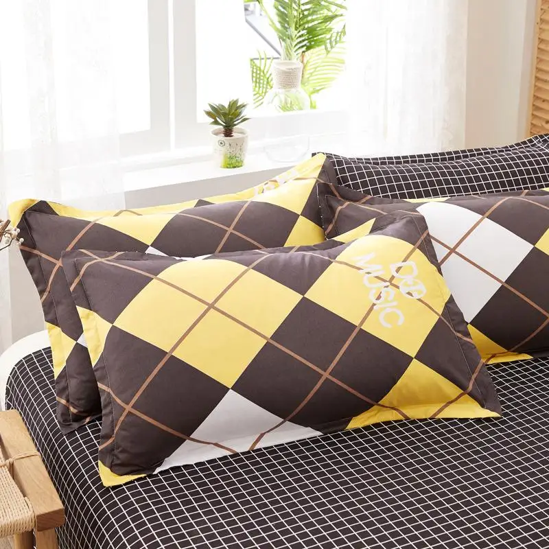 Минималистский постельное белье плоский кровать лист наволочку королева король