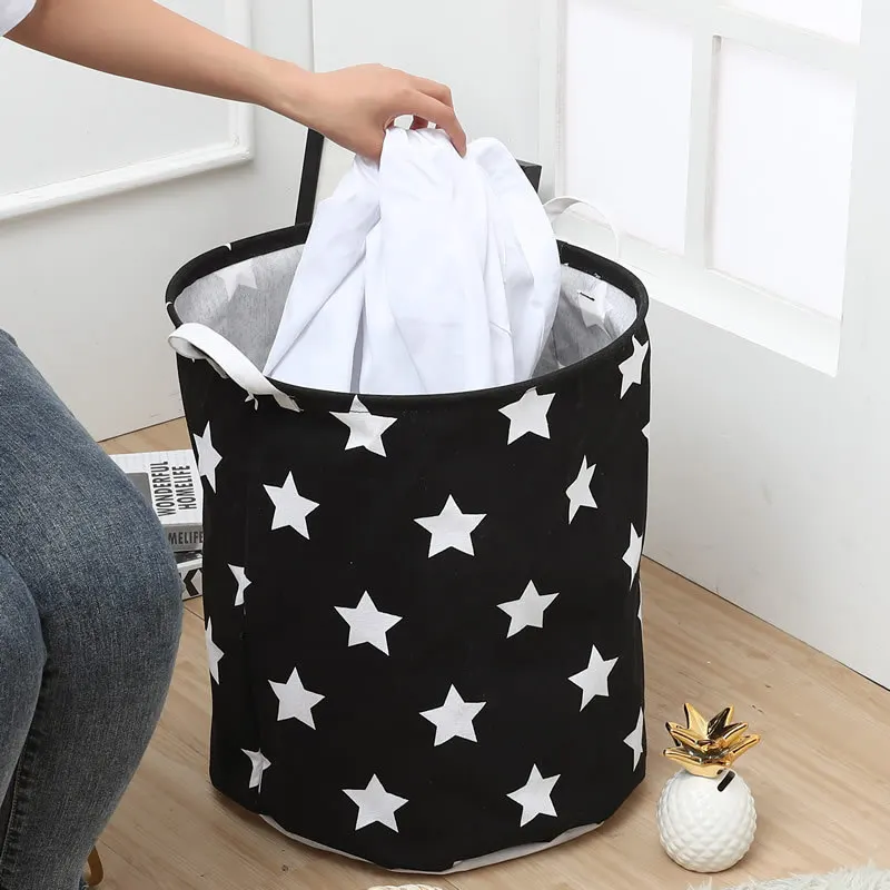 Stars Nostalgic Patterns Waterproof Organizer Linen Sundries Storage Basket Cabinet Underwear Bag Cothing Box | Дом и сад