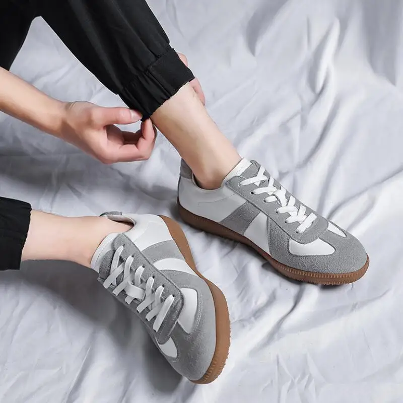 Мужская Спортивная обувь ZFTL винтажные кроссовки из натуральной кожи на шнуровке