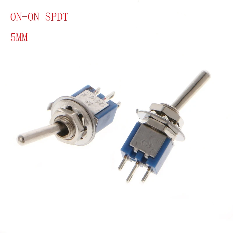 Тумблер Мини Синий 3Pin ON SPDT 5 мм CQC UL ROHS новый фиксирующий микропереключатель AC