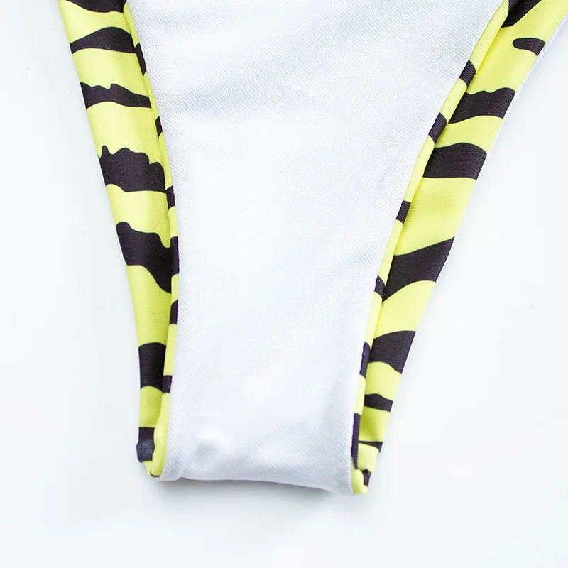 Купальник-бикини женский из двух предметов с принтом тигра