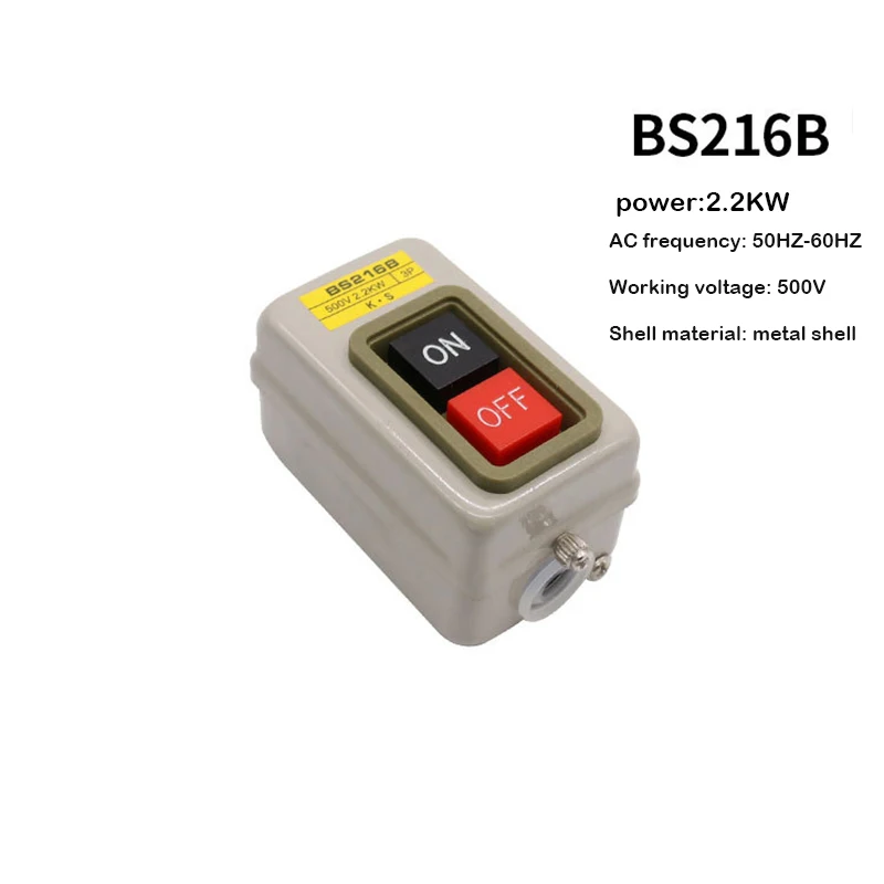 Новый BS211B BS216B BS230B 3 фазы включения/выключения кнопка переключатель three-phase3P 380 В