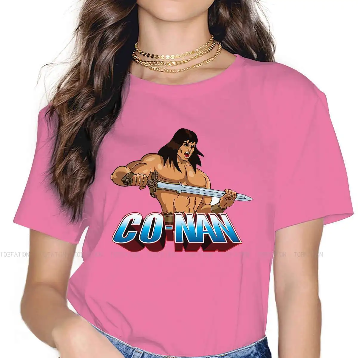 

Футболка для женщин He Man and the Masters of the Universe, CO-NAN Humor, летние толстовки, футболка высокого качества, свободного покроя