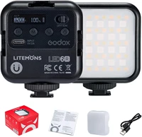 godox litemons led6bi led video light 3200k 6500k rechargeable led camera light cri 95 13 fx light effects