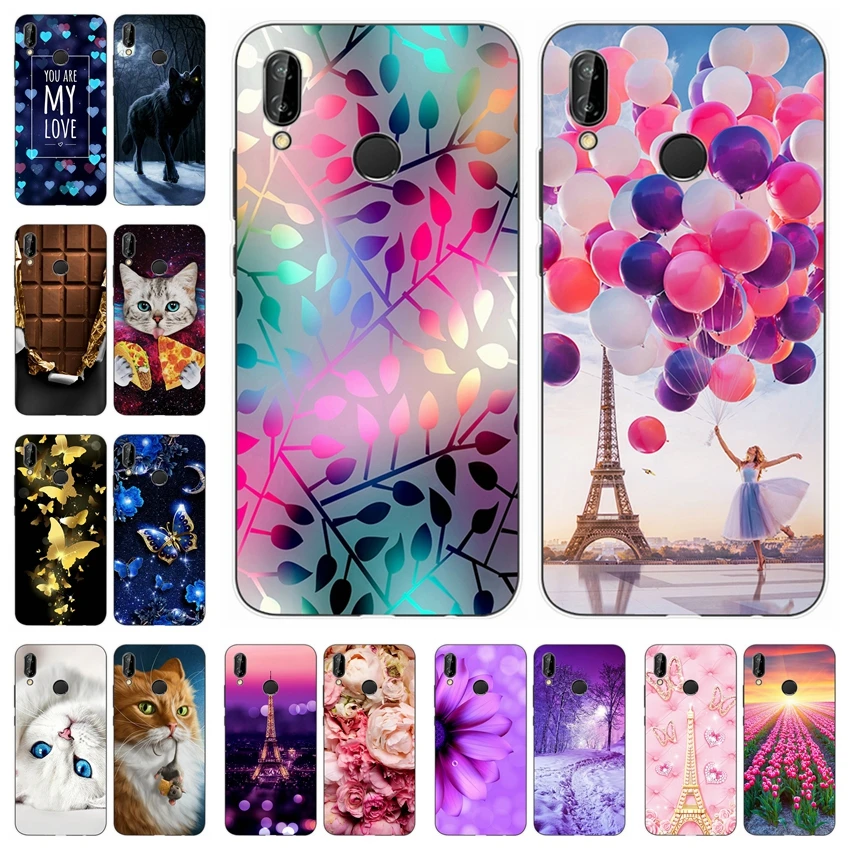 Силиконовый чехол для Huawei P20 lite 5 8 дюйма с принтом милого кота чехлы P 20 P20lite Nova 3e