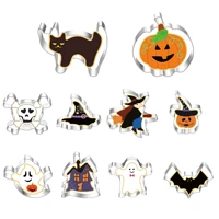10 pcs halloween biscuit cutters stainless steel mold baking metal tool pumpkin cutter cookie party gourmet bakery decoration