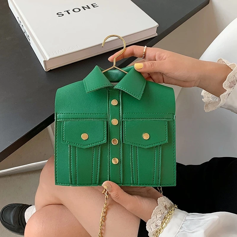 

New European Brand Design Chain Crossbody Bag Jacket Coat Bags Women Clothing Shoulder Bag Messenger Bag Women Leather Handbags