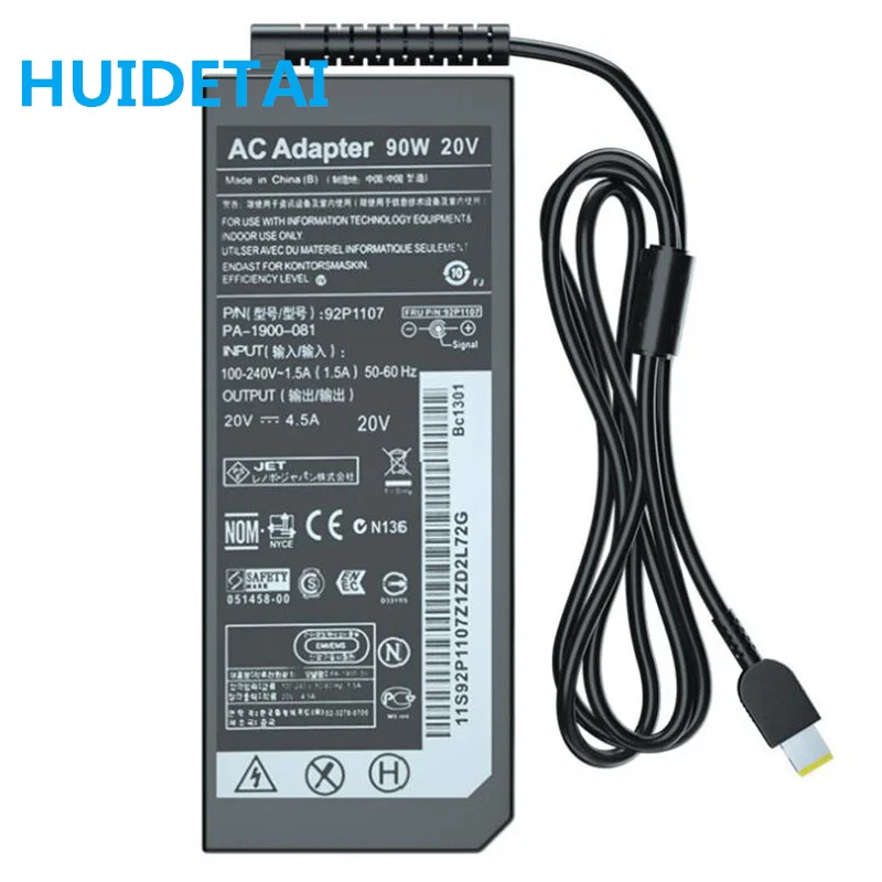 

20V 4.5A 90W AC Laptop Power Supply Charger Adapter For Lenovo Thinkpad L440 T540P Y40 Y50 Z40 Z50 E540 K2450