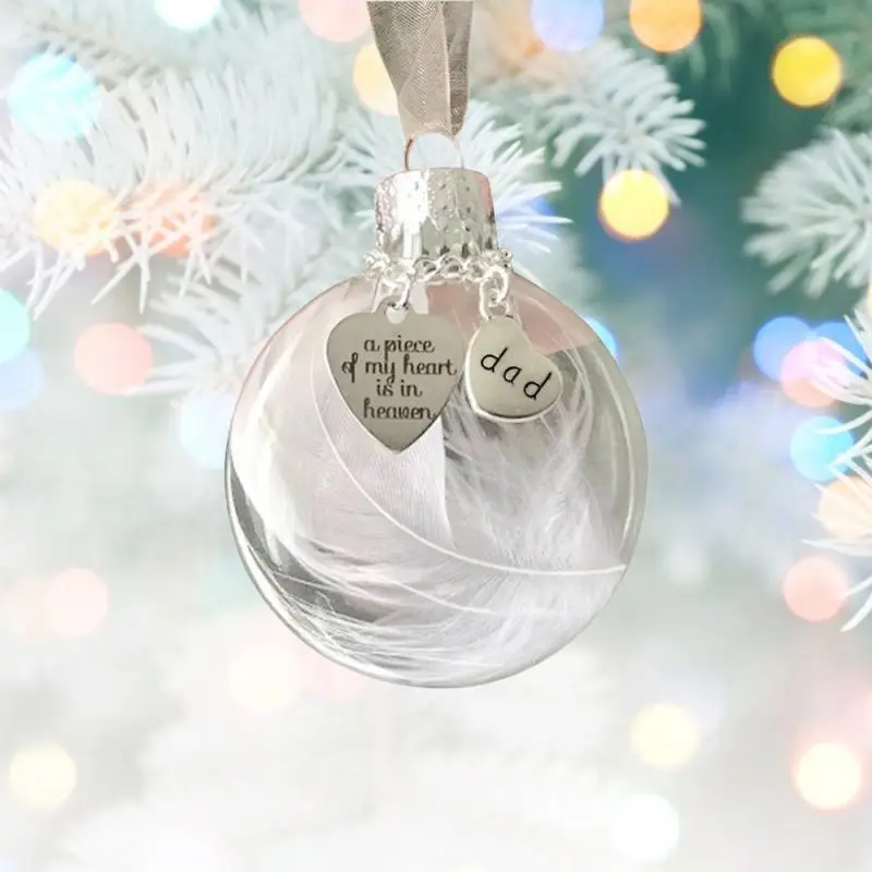 Теплый брелок с перьями в форме сердца памятный кулон для семьи подруги жены сына