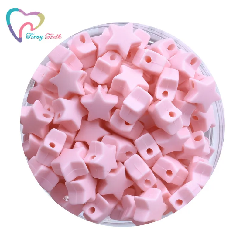 40 шт Силиконовые Звездные Бусы Аксессуары для прорезывания зубов пищевая звезда