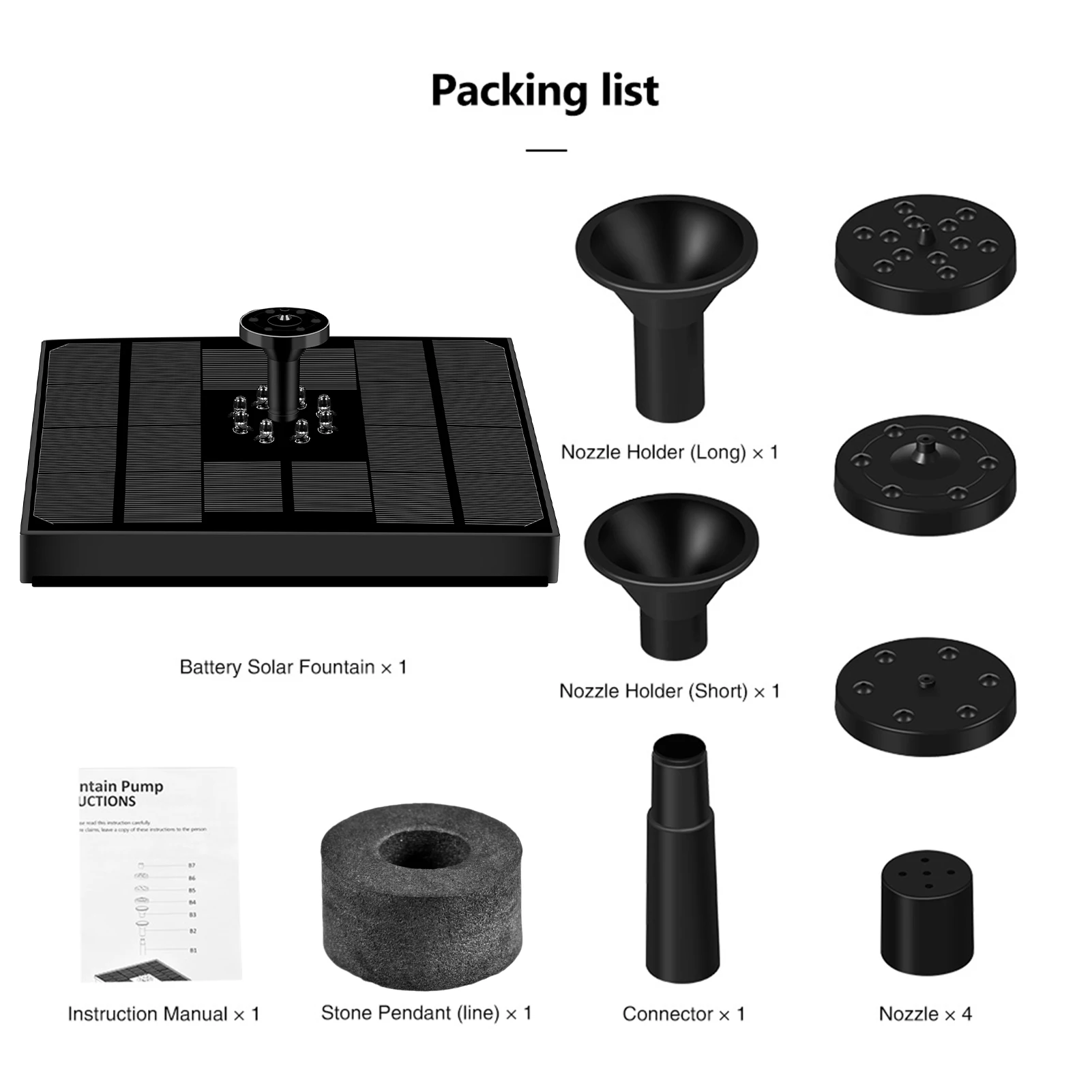 

Floating Solar Fountain Garden Water Fountain Pool Pond Decoration Square LED Colorful Light Swimming Pool Fountain Water Pump