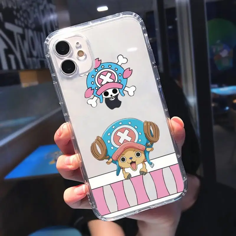 

Japan Anime One Piece Cartoon Luffy Phone Case Transparent for iPhone 11 12 mini pro XS MAX 8 7 6 6S Plus X 5S SE 2020 XR