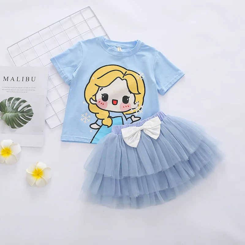 Детские милые комплекты 2021 летняя хлопковая футболка с коротким рукавом для