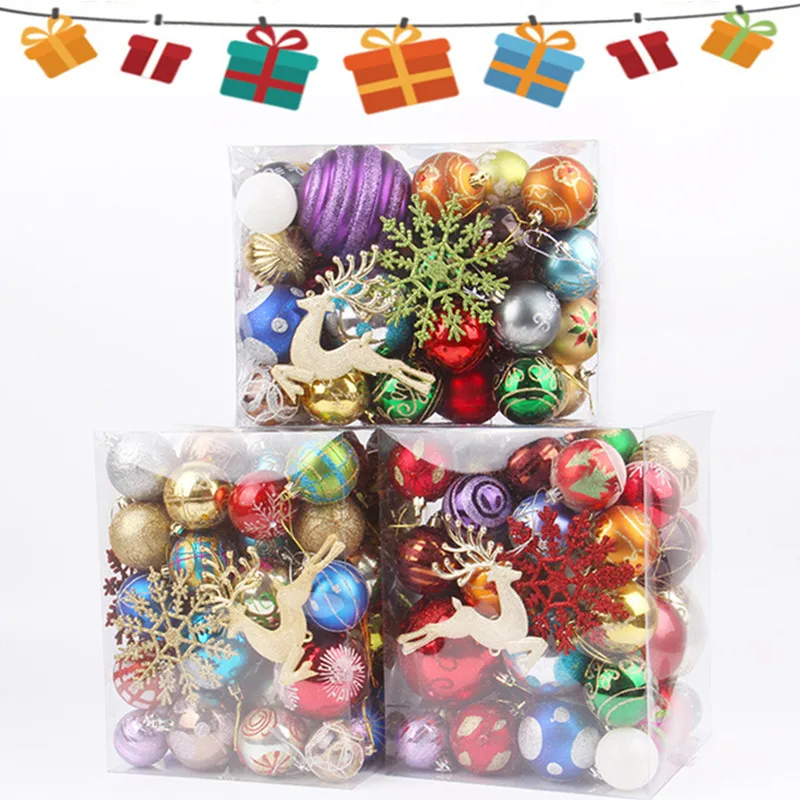 

Christmas Decorations Christmas Tree Pendants 60-70 Buckets Of Plastic Shiny Matte Christmas Balls Christmas Tree pendants