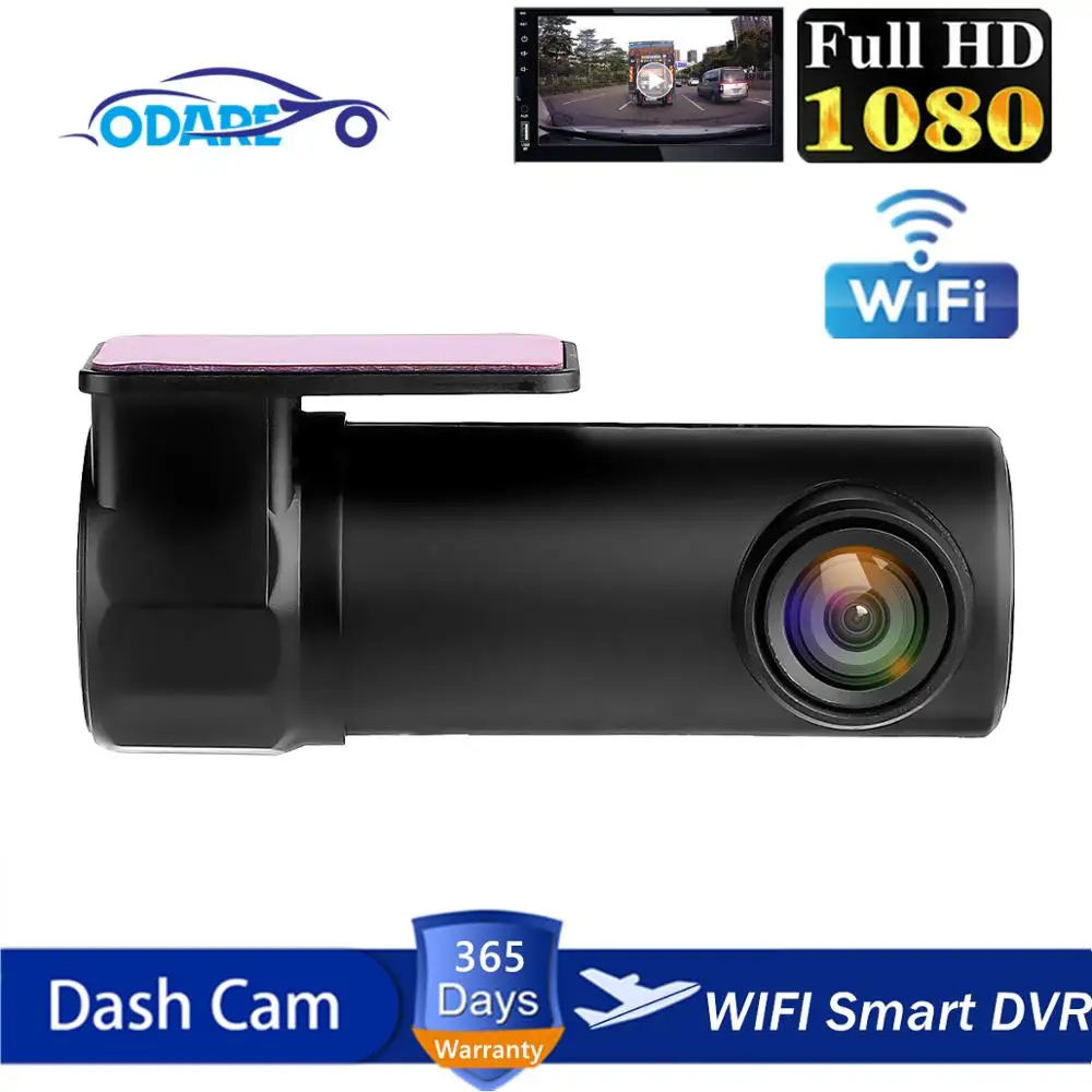 Видеорегистратор автомобильный Odare HD 1080p Wi-Fi 170 градусов с ночным видением |