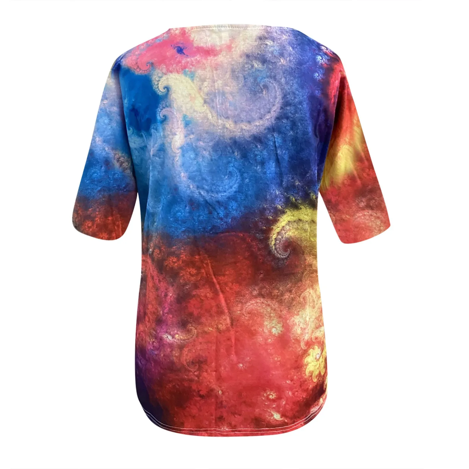 

Fashion Women Floral Printed Aesthetic T-Shirts Harajuku Summer Casual Short Sleeve V-Neck Graphic Tee Tops Mujer Camisetas A40