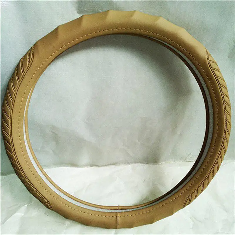 Микрофибра тиснение Универсальный 38 мм крышка рулевого колеса автомобиля