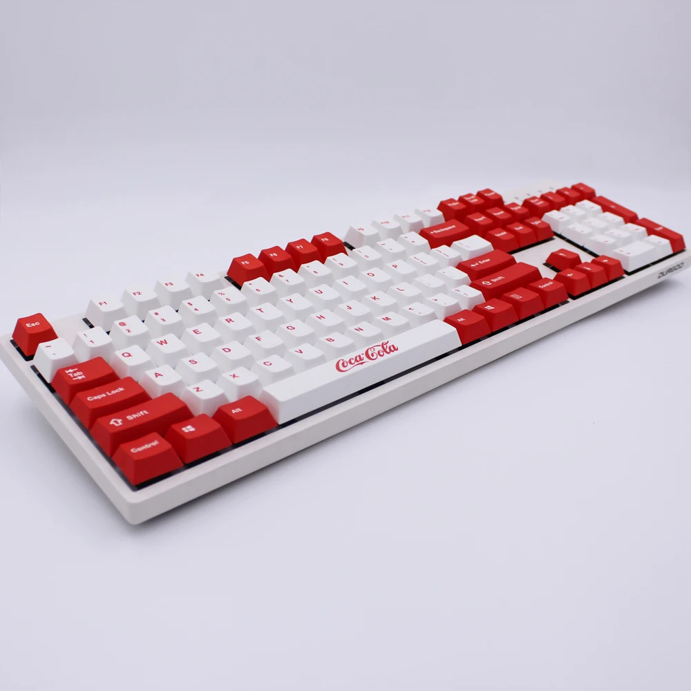 MP сублимированный краситель Coca Cola keycap 87/108 клавиш толстые PBT keycaps MX Переключатель вишня/ноппо/Флик механическая клавиатура Keycap