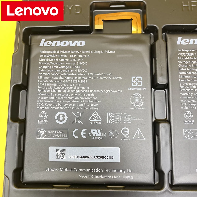 В наличии 100% новый 4290 мА/ч L13D1P32 батарея для LENOVO IDEAPAD 8 &quotS8 50F S8 50LC TB3 850F 850M + номер