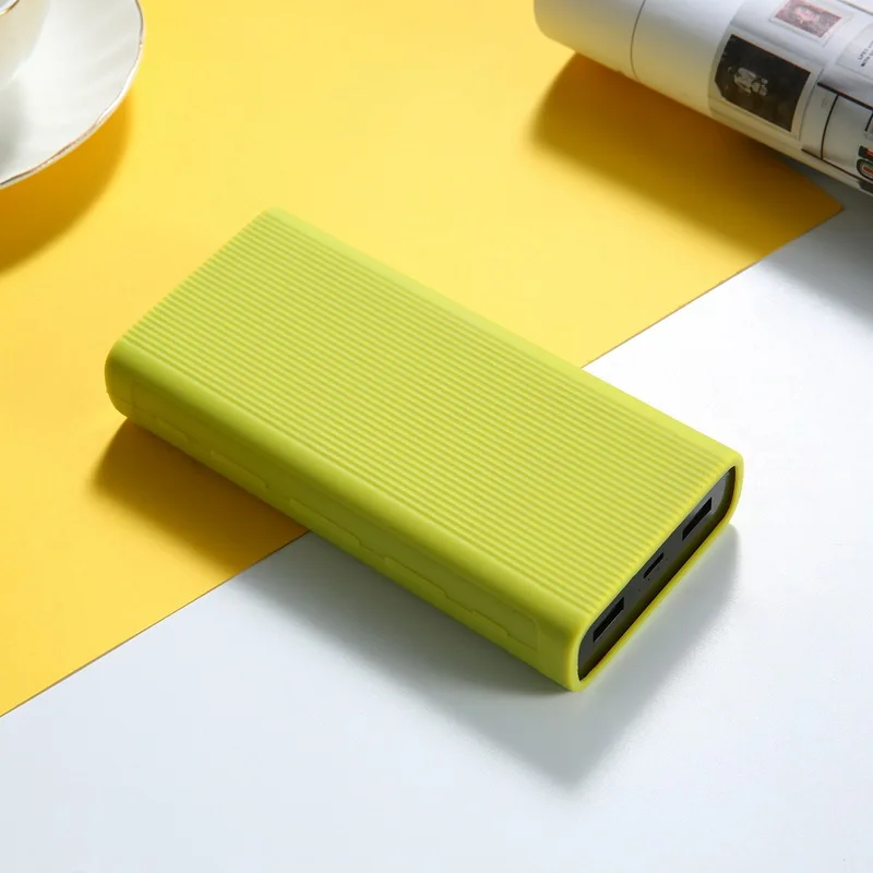 Внешний аккумулятор, силиконовый защитный чехол, чехол для Xiaomi power bank 3, 20000 мА/ч, двойной USB порт, защитный чехол