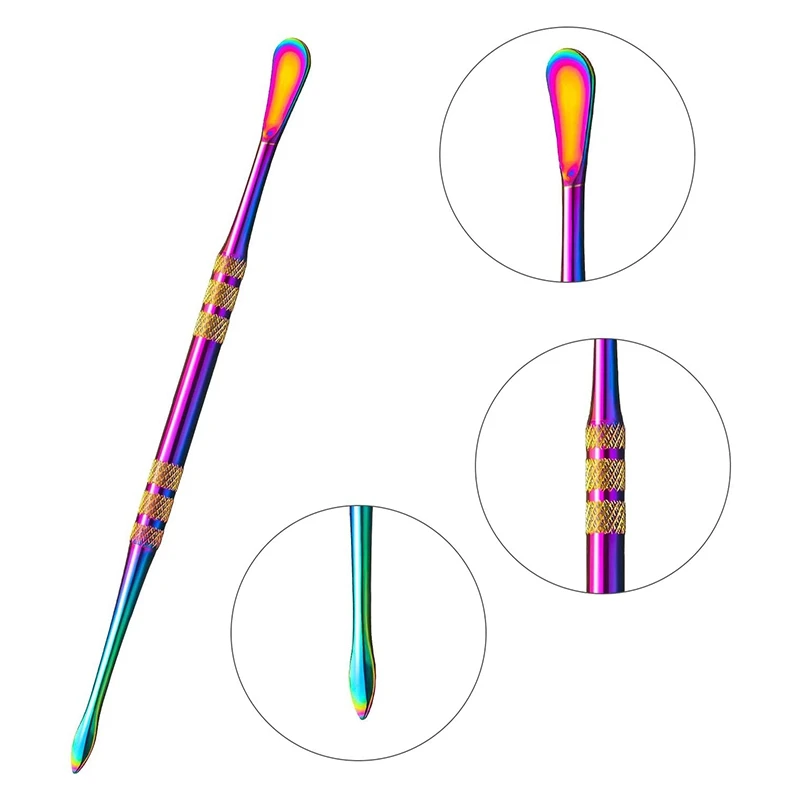 

6 Pieces Wax Carving Tool Wax Tool Carving Tool Stainless Steel Sculpting Tool Spoon 4.75 Inch (Rainbow, Silver)