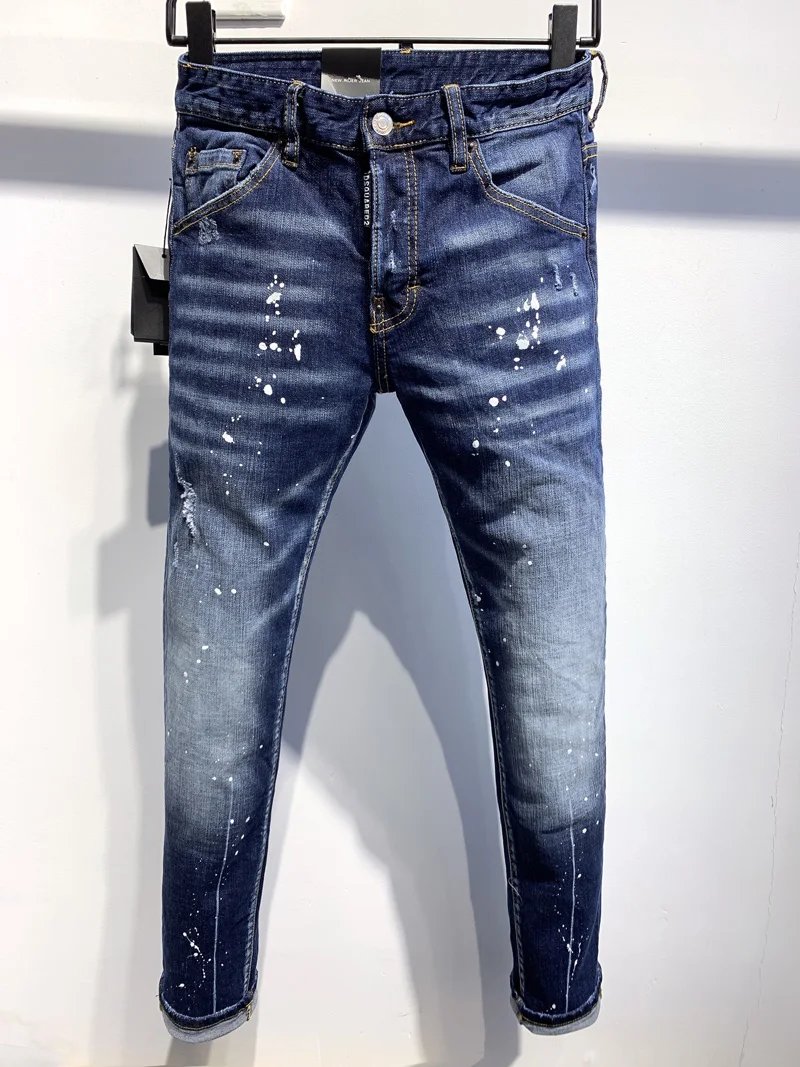 

Новые мужские/мужские 2021 рваные D2 COOLGUY зауженные джинсы мужские брюки DSQ2 9702