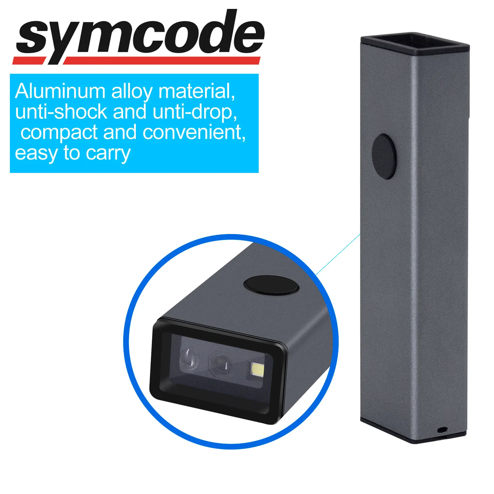 Сканер штрих-кодов Bluetooth сканер symcode 1D 2D беспроводной портативный мини-сканер