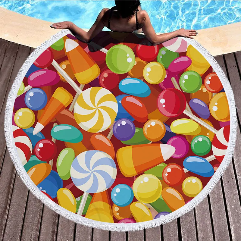 2019 новое летнее круглое пляжное полотенце с кисточками пляжные покрывала банное