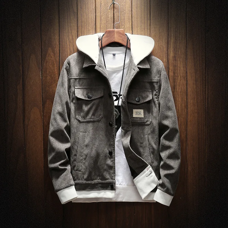 Новое поступление мужская куртка весна осень с капюшоном Повседневная