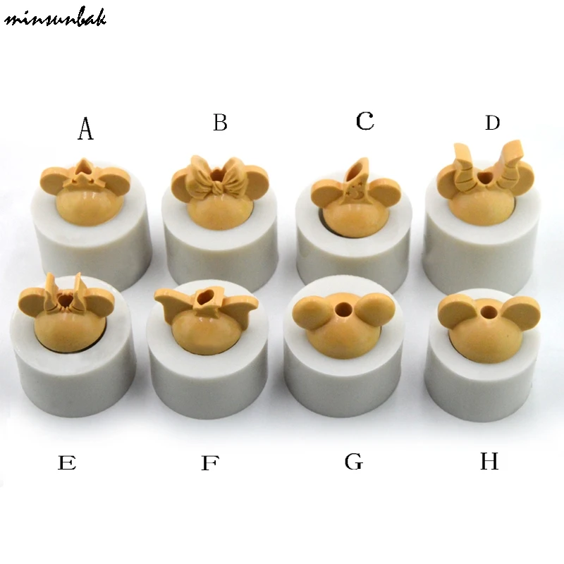 Minsunbak голова Микки силиконовая солома Топпер форма эпоксидная | Дом и сад