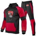 Новинка Осень 2021 логотип Ducati мужской спортивный костюм для бега для отдыха для мужчин и женщин теплый мужской свитер из двух частей Мужская Толстовка для фитнеса и бега