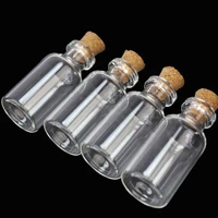 0 5ml1ml2ml5ml clear glass jars vial with cork stopper for sample perfume container wedding home decoration gifts
