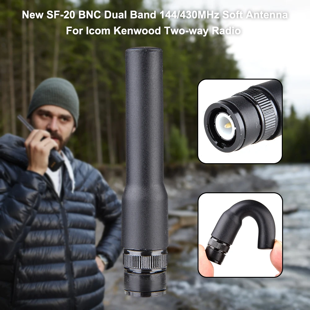 

ST20 BNC Short Circuit Two - Way Radio Antenna BNC Connector UHF/VHF 144/430MHz For KenwoodWalkie Talkies