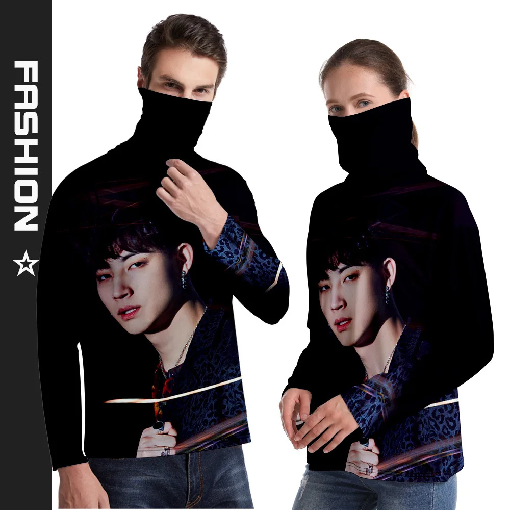 Пуловер 3D GOT7 в стиле K-POP кепка худи Харадзюку мужские/женские укороченные топы