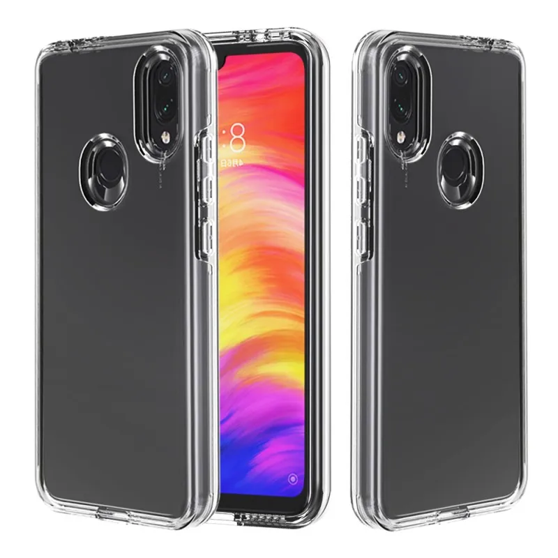 Чехол для Xiaomi Redmi Note 7 Pro, прозрачный противоударный пластиковый чехол 2 в 1 для Xiaomi Redmi 7A Note 7, чехол