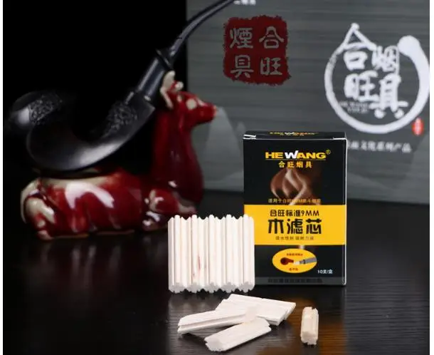 10 шт./кор. фильтр для курительной трубки пробковый 9 мм твердой древесины трубы