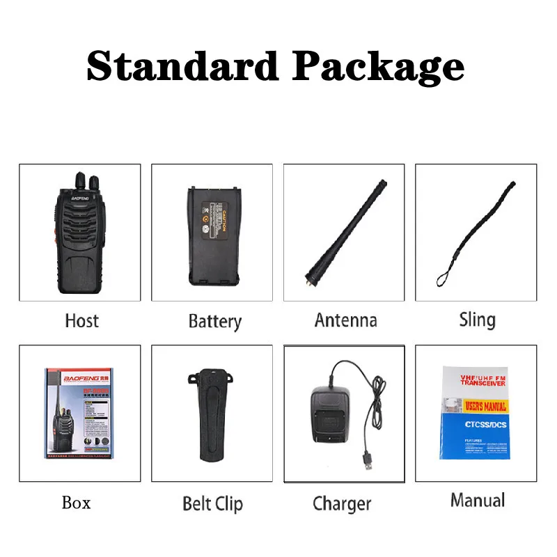 2PCS Baofeng 888S Walkie Talkie Powerful 5W CB Ham Two-way Radio Boafeng UHF 16CH Walkie-talkies UV 5R UV 82 BF 888S Transceiver