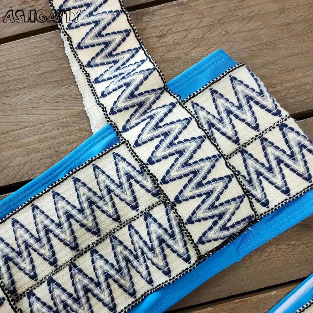 

New Arrival Striped Women Bikini Set Push Up High Waist Biquinis Strappy Padded Swimwear Summer Beach Swimsuit Bathing Suit