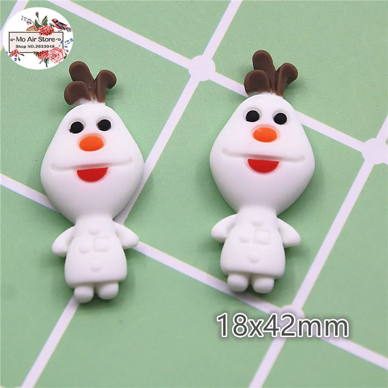 10 шт. Снеговик из смолы с плоским основанием кабошон для рукоделия бант волос в