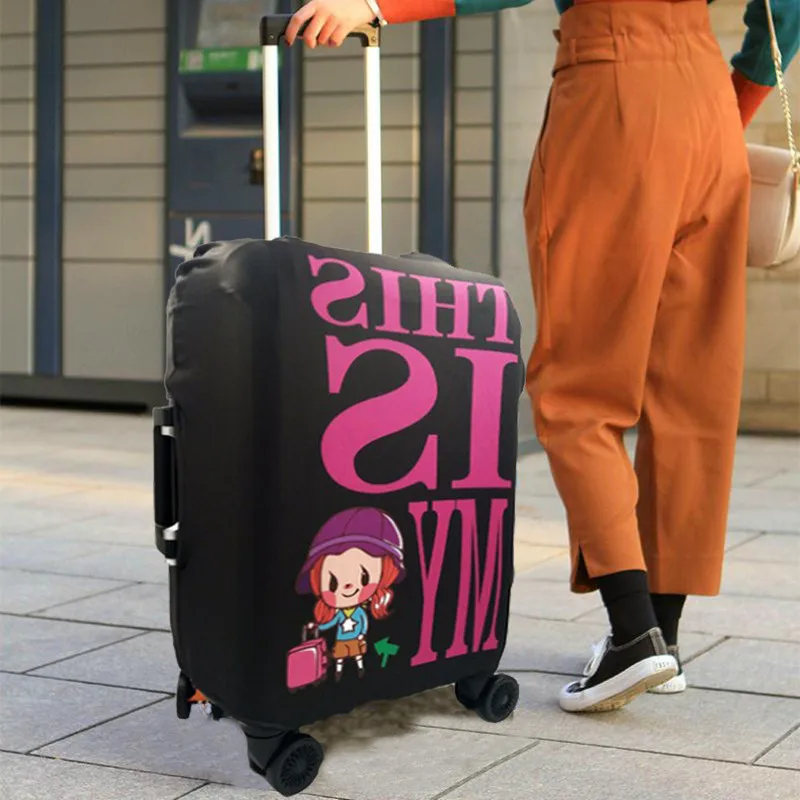Fashion Colorful Trolley Suitcase Elastic Dust Bags Luggage Protective Cover   For 18 to 30 inch Case Travel Accessories
