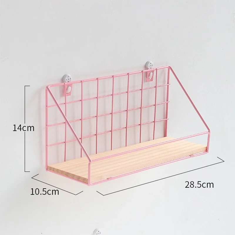 

Wooden&Iron Wall Shelf Organizer Holder Kitchen Supplies Shef Storage Rack Hanging Storage Cabinet Organizer for Home/Bathroom